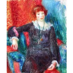 Woman with Watch Painting Reproduction