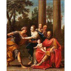 The Infant Moses Trampling Pharaoh’s Crown Painting Reproduction
