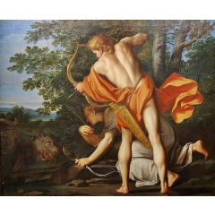Story of Venus and Diana - Apollo and Diana Killing a Python Painting Reproduction