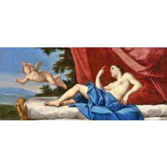 Story of Venus and Diana - Cupid Fleeing from the Wounded Venus Painting Reproduction