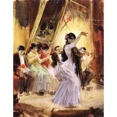 Café Cantante in Madrid Painting Reproduction