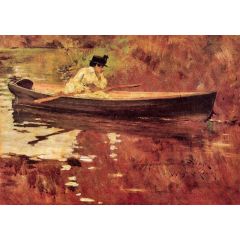 Mrs. Chase in Prospect Park Painting Reproduction