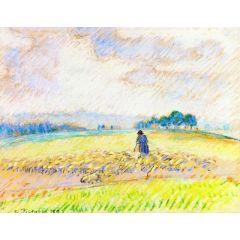Shepherd and Sheep, éragny Painting Reproduction