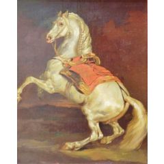Cheval cabré au tapis de selle rouge, autrefois dit Tamerlan, le cheval de l’Empereur, also known as Study of a Rearing Horse, formerly called Tamerlan, the Emperor’s Horse Painting Reproduction