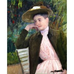 Potrait of Celeste: Young Girl with a Brown Hat Painting Reproduction