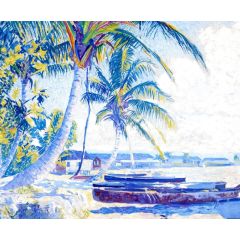 Montego Bay, Along the Beach Painting Reproduction