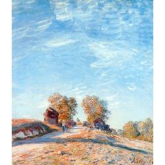 Hill Path in Sunlight Painting Reproduction