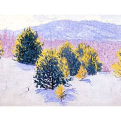 First Snow, New Hampshire Painting Reproduction