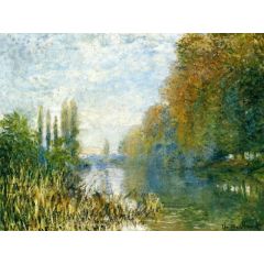 The Banks of The Seine in Autumn Painting Reproduction