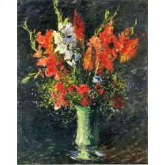 Vase of Gladiolas Painting Reproduction