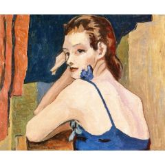 Woman in a Gown Painting Reproduction