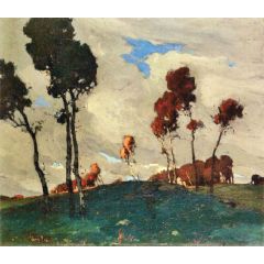 Autumn Sunset Painting Reproduction