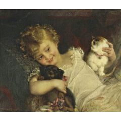Childhood Friends Painting Reproduction