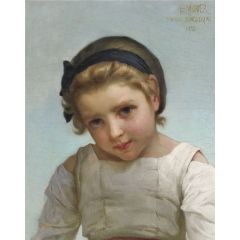 Portrait of a Young Girl (after Bouguereau) Painting Reproduction