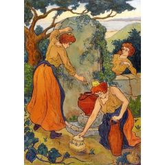 Three Women and Their Pots at the Fountain(also known as Women at the Fountain) Painting Reproduction