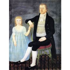 Comfort Starr Mygatt and His Daughter Lucy Painting Reproduction