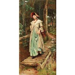 Shy Maiden Painting Reproduction