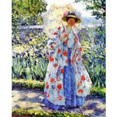 Promenade in the Garden Painting Reproduction