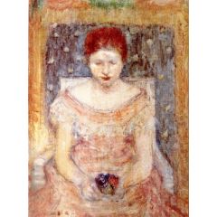 Louise with Nosegay Painting Reproduction