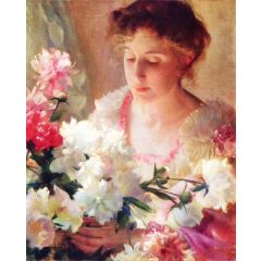 Peonies and Rose Painting Reproduction