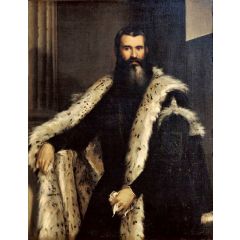 Portrait of a Gentleman in a Fur Painting Reproduction
