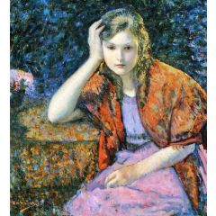 Portrait of a Young Woman Painting Reproduction