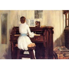 Mrs. Meigs at the Piano Organ Painting Reproduction