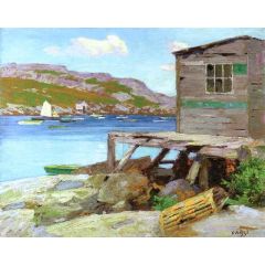 Lobster Shack, Monhegan Island Painting Reproduction