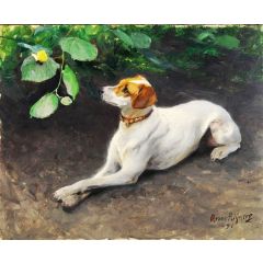 Portrait of a Dog Painting Reproduction