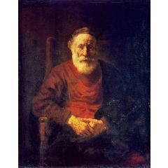 Portrait of an Old Man in Red Painting Reproduction