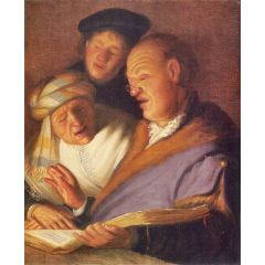Three Singers (Hearing) Painting Reproduction