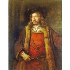 Man in a Fur-Lined Coat Painting Reproduction