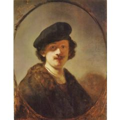 Self Portrait with Shaded Eyes Painting Reproduction