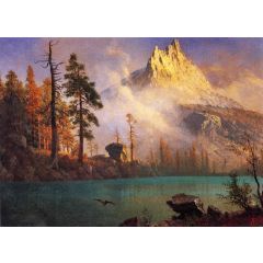 Mountain Lake Painting Reproduction