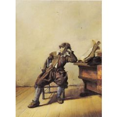 Man near a Table Painting Reproduction