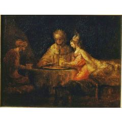 Ahasuerus and Haman at the Feast of Esther Painting Reproduction