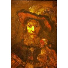 Man with a Falcon on His Wrist Painting Reproduction