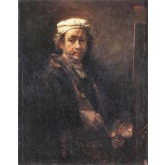 Portrait of the Artist at His Easel Painting Reproduction