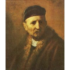 Bust of an Old Man with a Beret Painting Reproduction