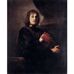 Portrait of a Man with a Breastplate and a Plumed Hat (follower) Painting Reproduction