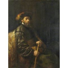 Man Seated with a Stick (follower) Painting Reproduction