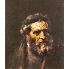 Head of a Bearded Man (attributed) Painting Reproduction