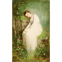 A Flower Among the Flowers Painting Reproduction