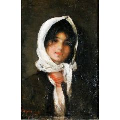 Country Girl Painting Reproduction