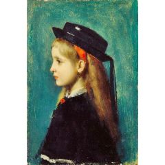 Alsatian Girl Painting Reproduction