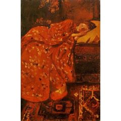 The Red Kimono Painting Reproduction