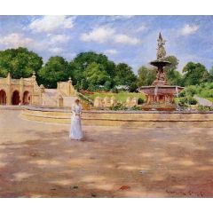An Early Stroll in the Park Painting Reproduction
