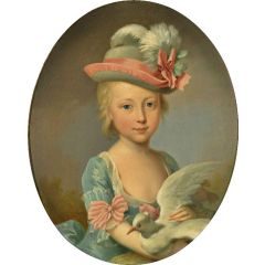 Portrait of a Young Girl Painting Reproduction
