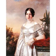 Lady with a Lorgnette Painting Reproduction