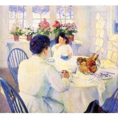 The Breakfast Room Painting Reproduction